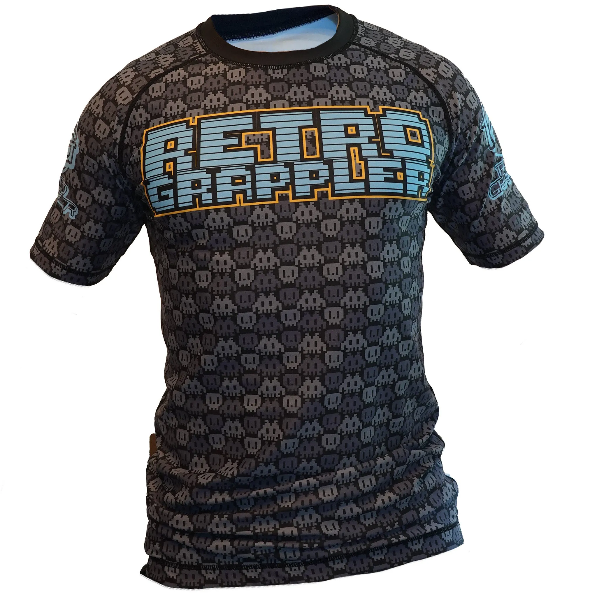 8-Bit Grey Rash Guard
