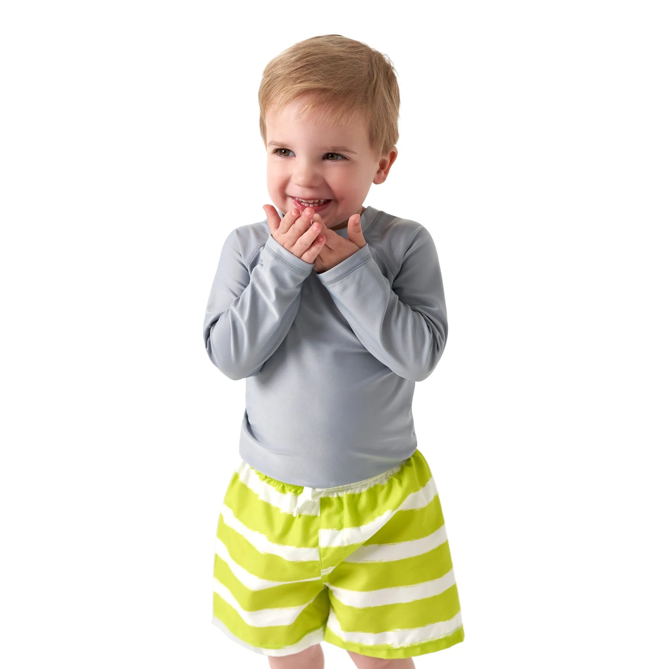 Baby & Toddler Neutral UPF 50  Grey Rash Guard