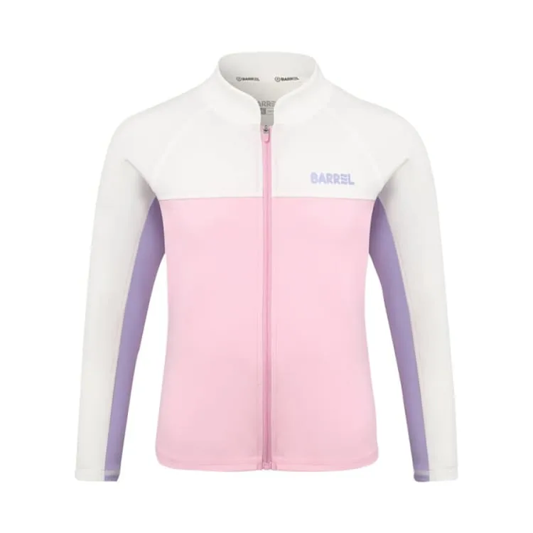 Barrel Kids Romantic Motion Zip-Up Rashguard-PINK