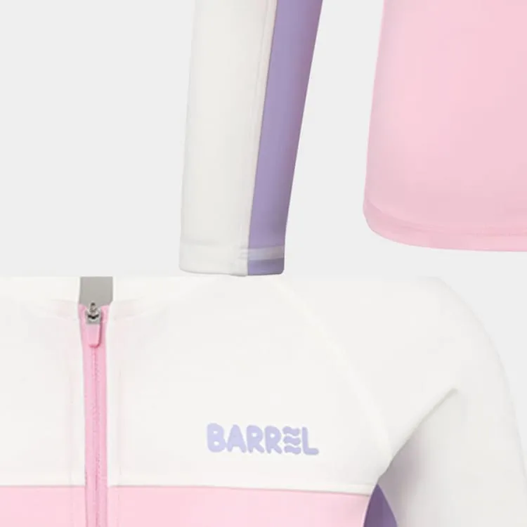 Barrel Kids Romantic Motion Zip-Up Rashguard-PINK