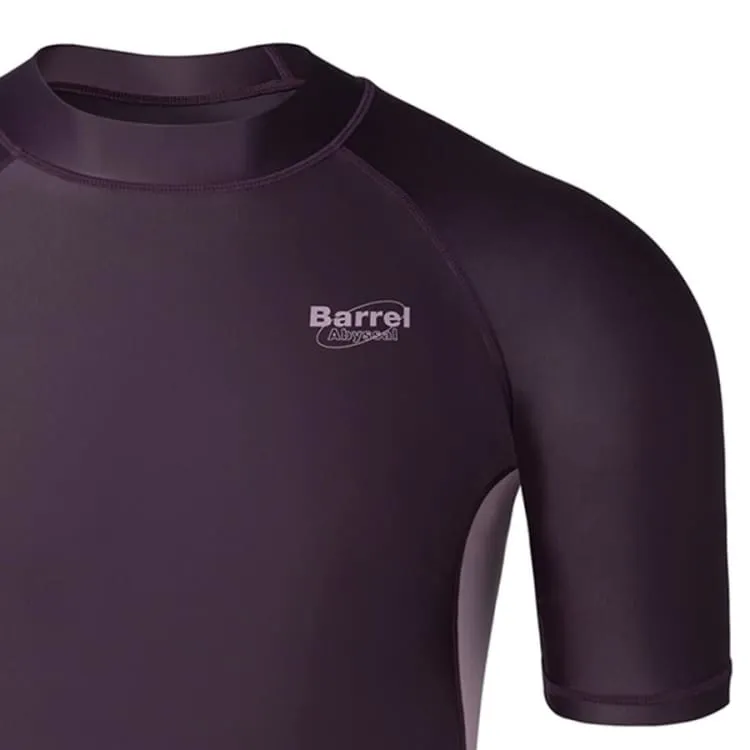Barrel Mens Abyssal Short Sleeve Rashguard-OLD BURGUNDY