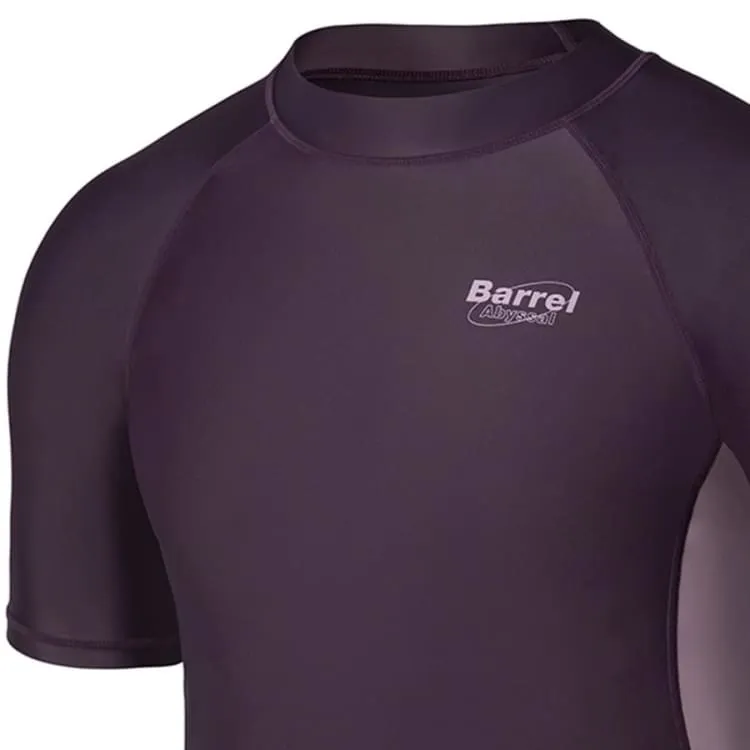 Barrel Mens Abyssal Short Sleeve Rashguard-OLD BURGUNDY