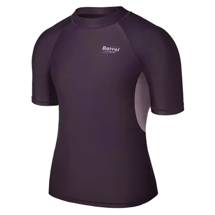 Barrel Mens Abyssal Short Sleeve Rashguard-OLD BURGUNDY