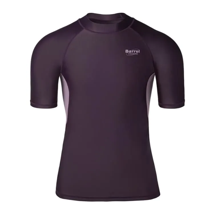 Barrel Mens Abyssal Short Sleeve Rashguard-OLD BURGUNDY