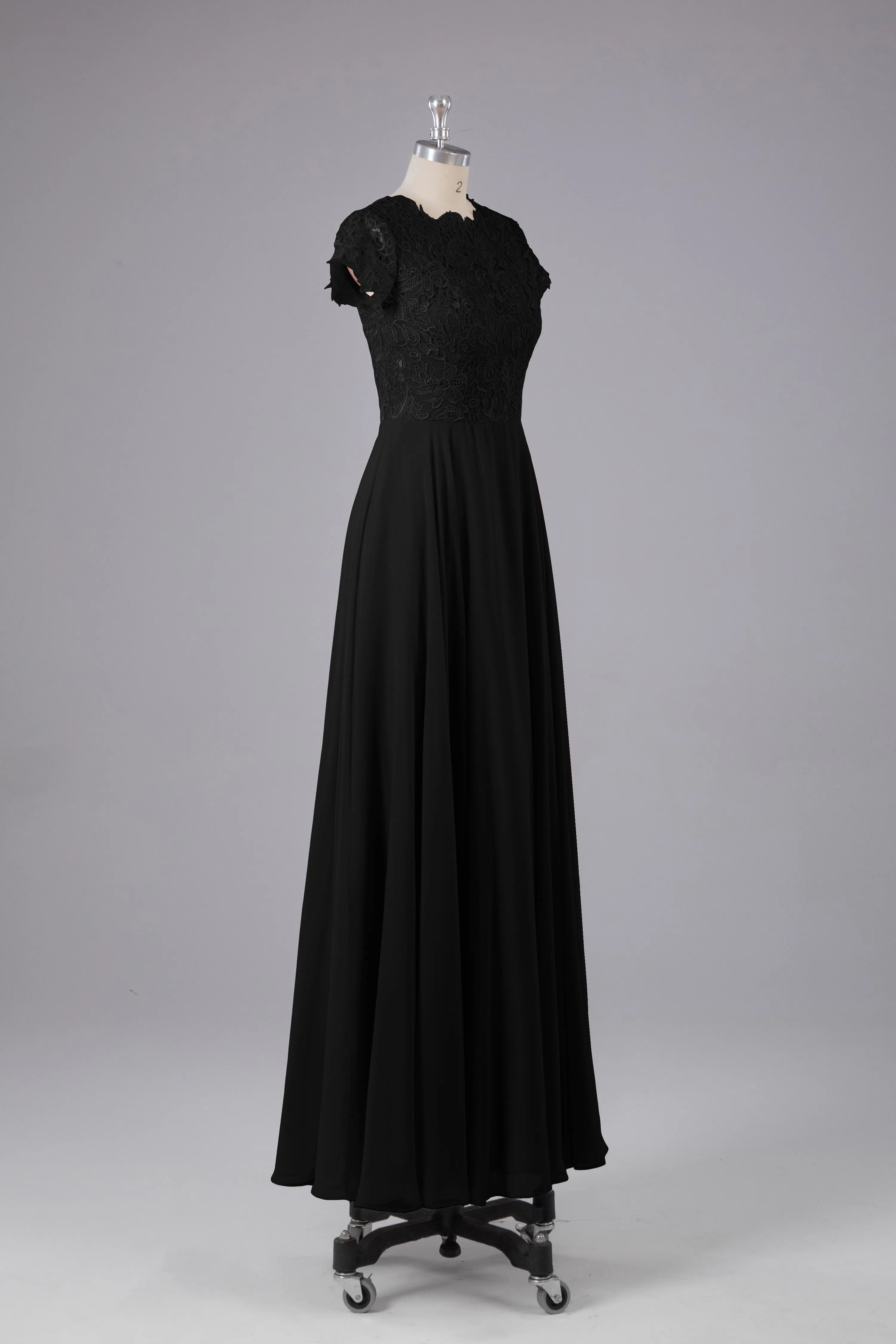 Beautiful A-Line Cap Sleeves Long Bridesmaid Dresses With Pockets
