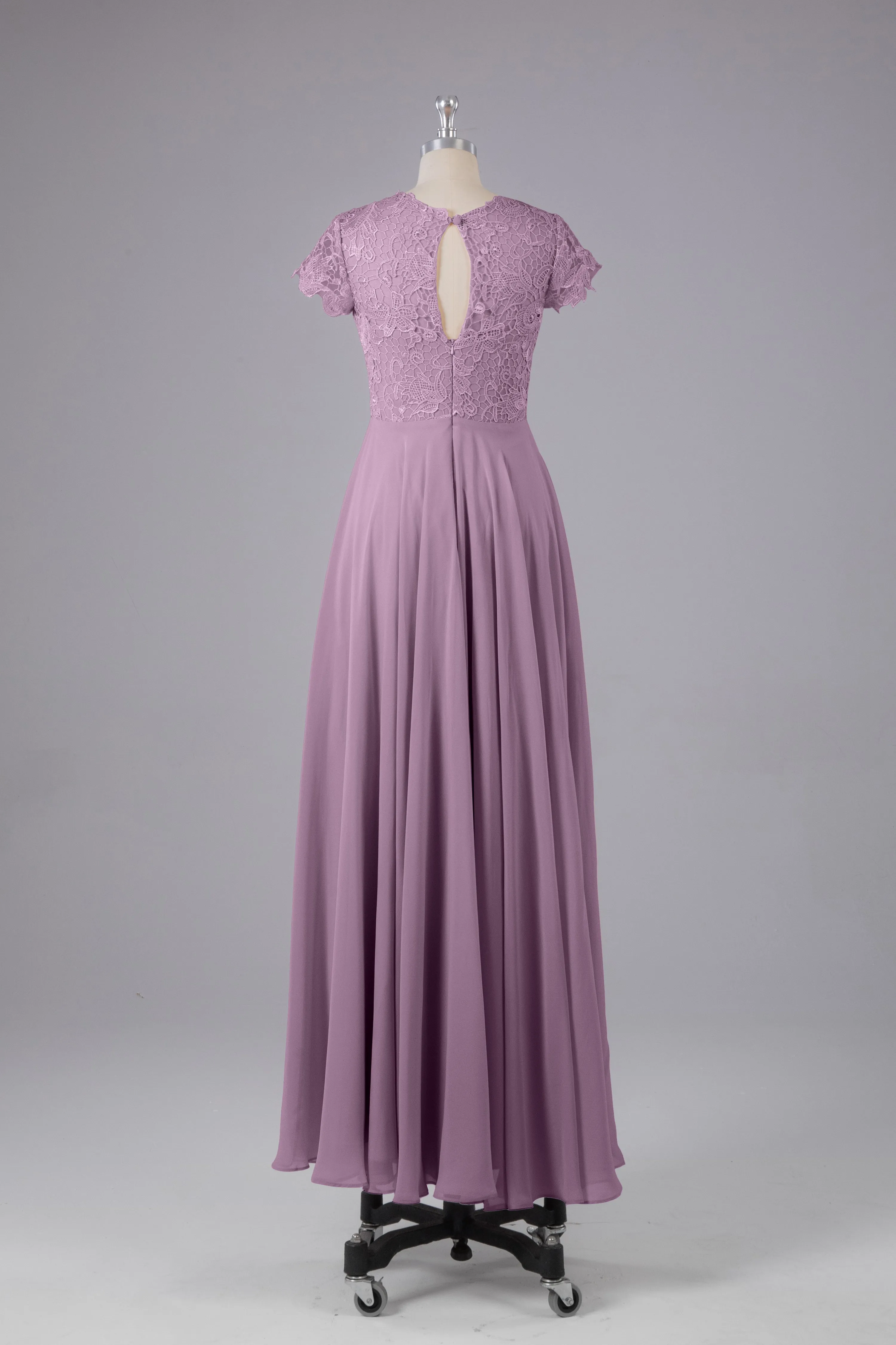 Beautiful A-Line Cap Sleeves Long Bridesmaid Dresses With Pockets