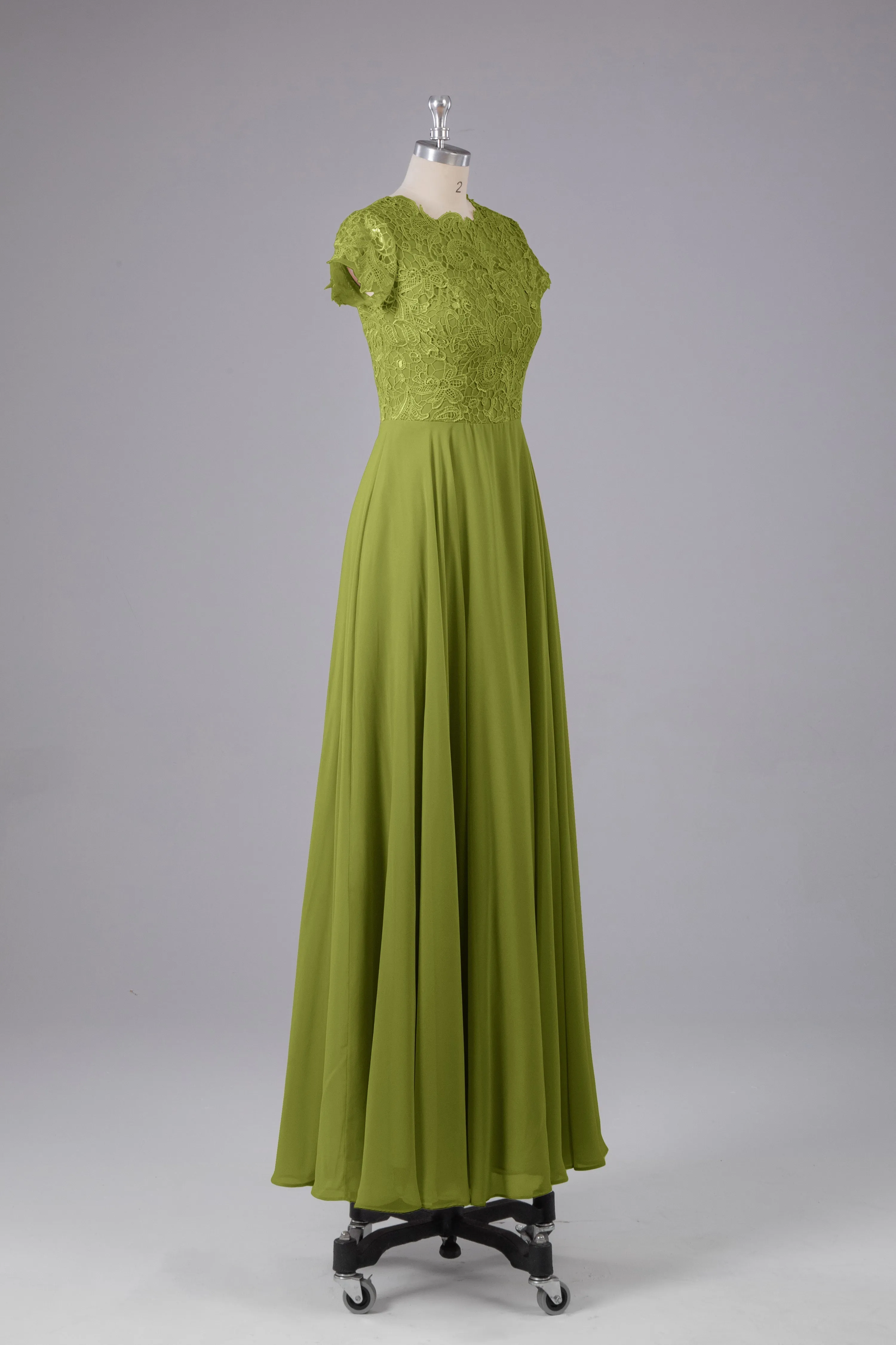 Beautiful A-Line Cap Sleeves Long Bridesmaid Dresses With Pockets