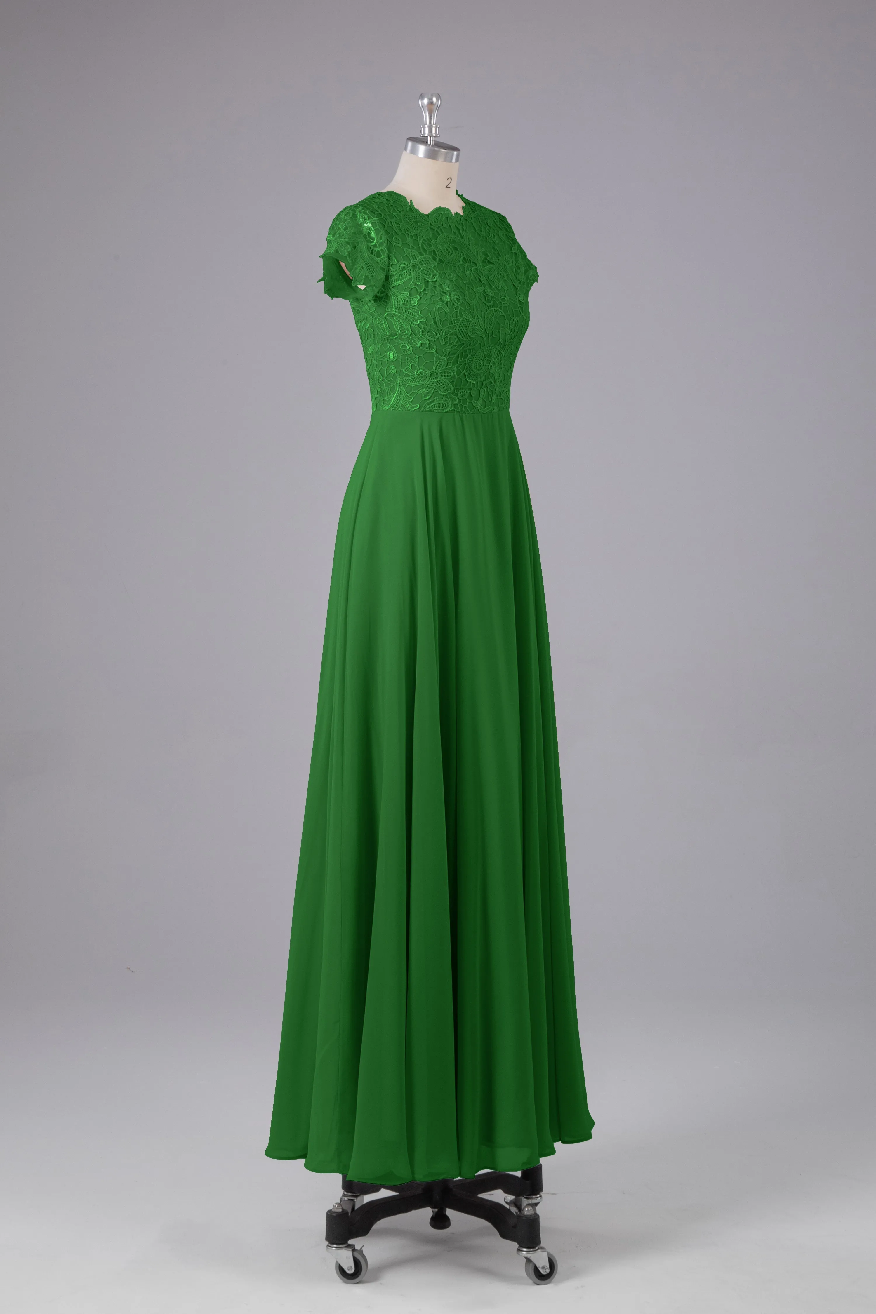 Beautiful A-Line Cap Sleeves Long Bridesmaid Dresses With Pockets