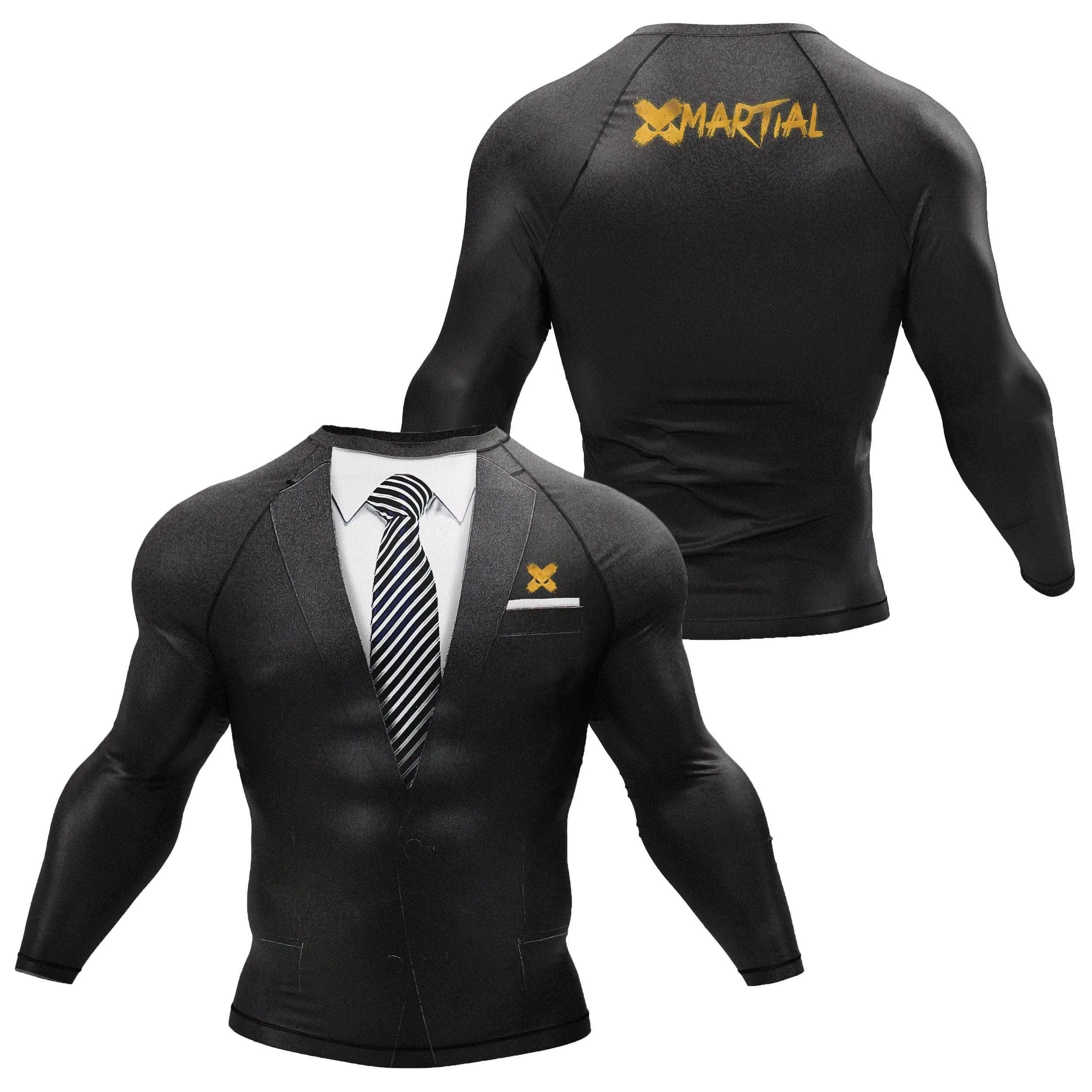Black Tuxedo BJJ Rash Guard
