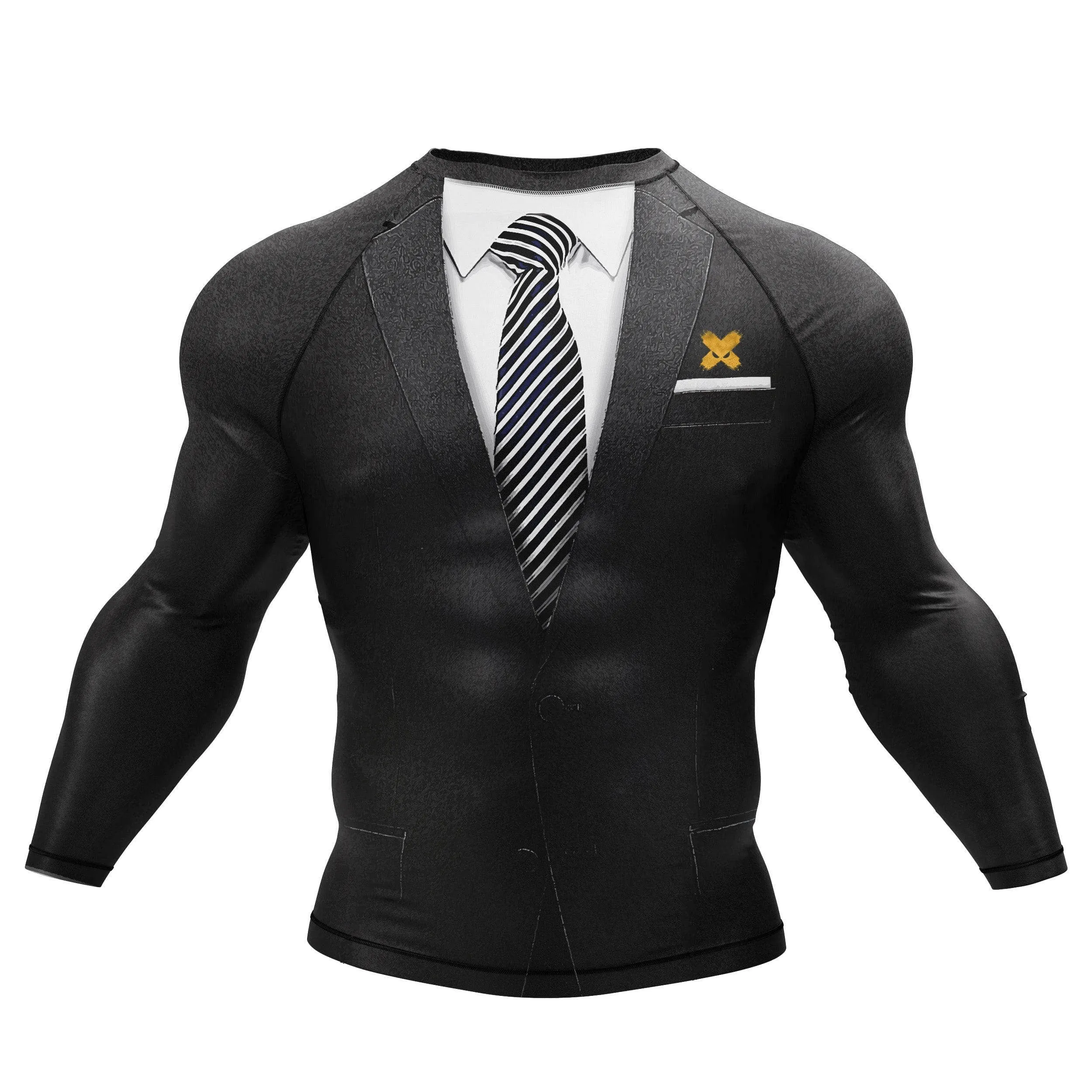 Black Tuxedo BJJ Rash Guard