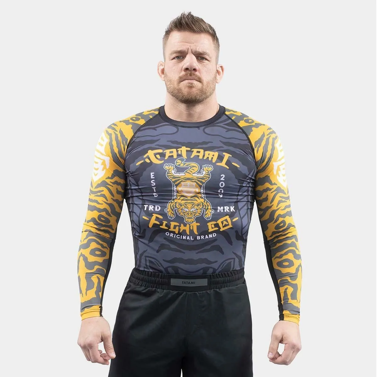 Black/Yellow Tatami Flying Tiger Eco Tech Recycled Rash Guard