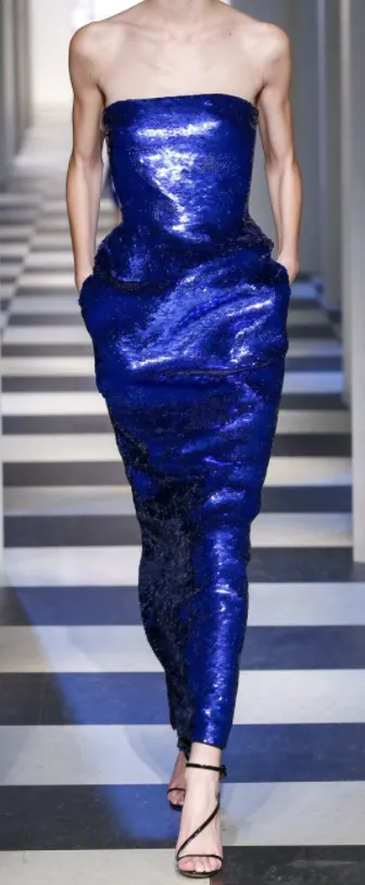 Blue Overlapping Matte Sequin