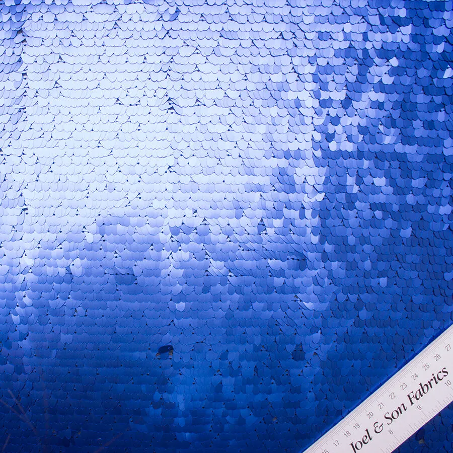 Blue Overlapping Matte Sequin