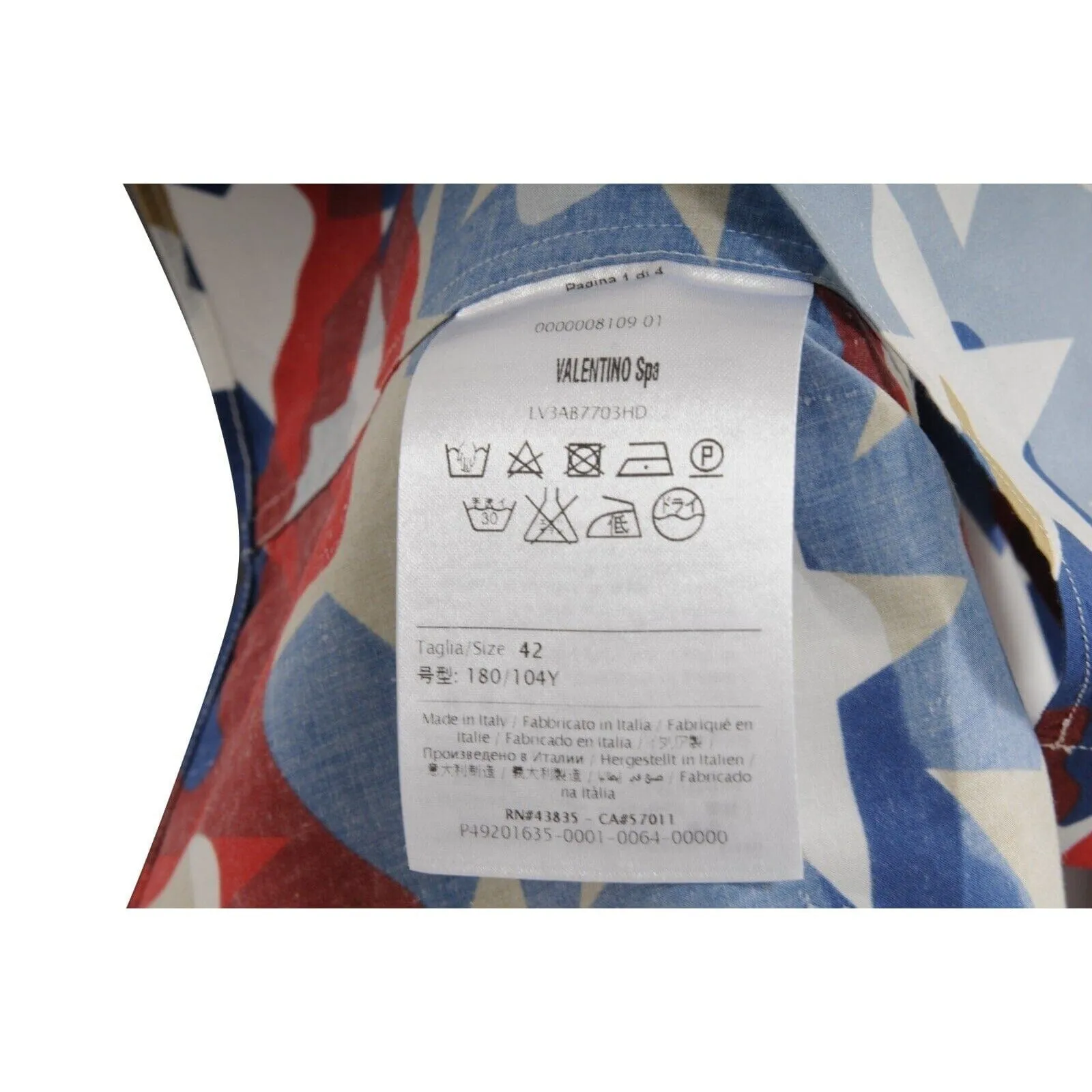 Blue Red Camo Star Button Down Shirt