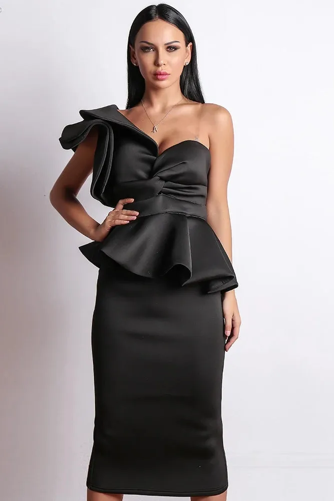 Bridesmaid gown One-Shoulder Backless Dresses Female Elegant Ruffle Mermaid Dress