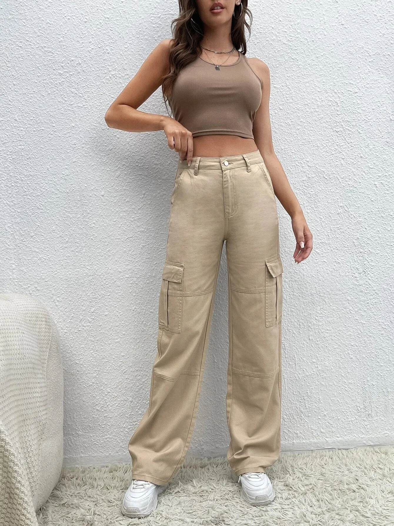 Button Flap Pocket Cargo Jean