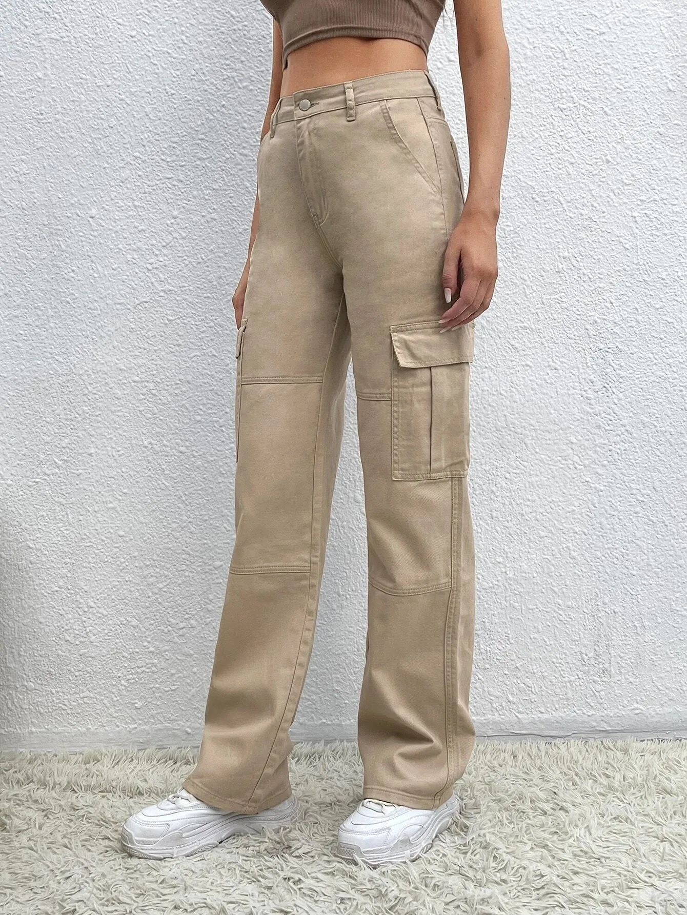 Button Flap Pocket Cargo Jean