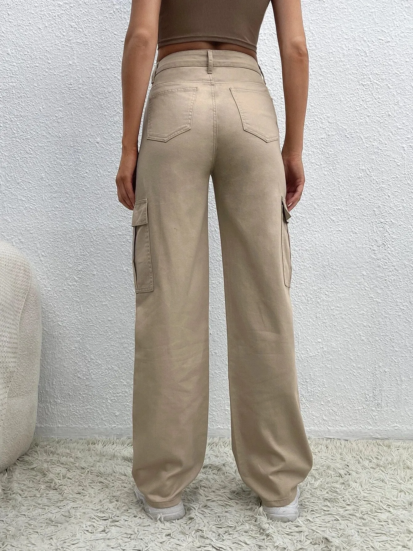 Button Flap Pocket Cargo Jean