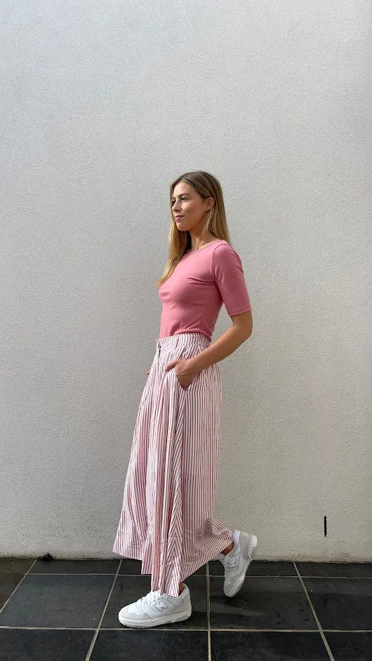 CANDY STRIPE MAXI SKIRT SS22