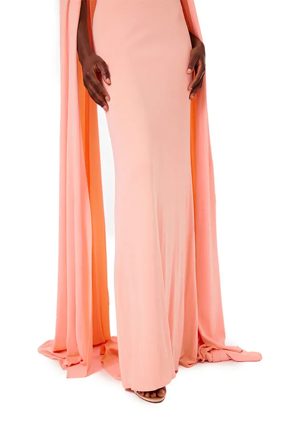 Cape Sleeve Gown