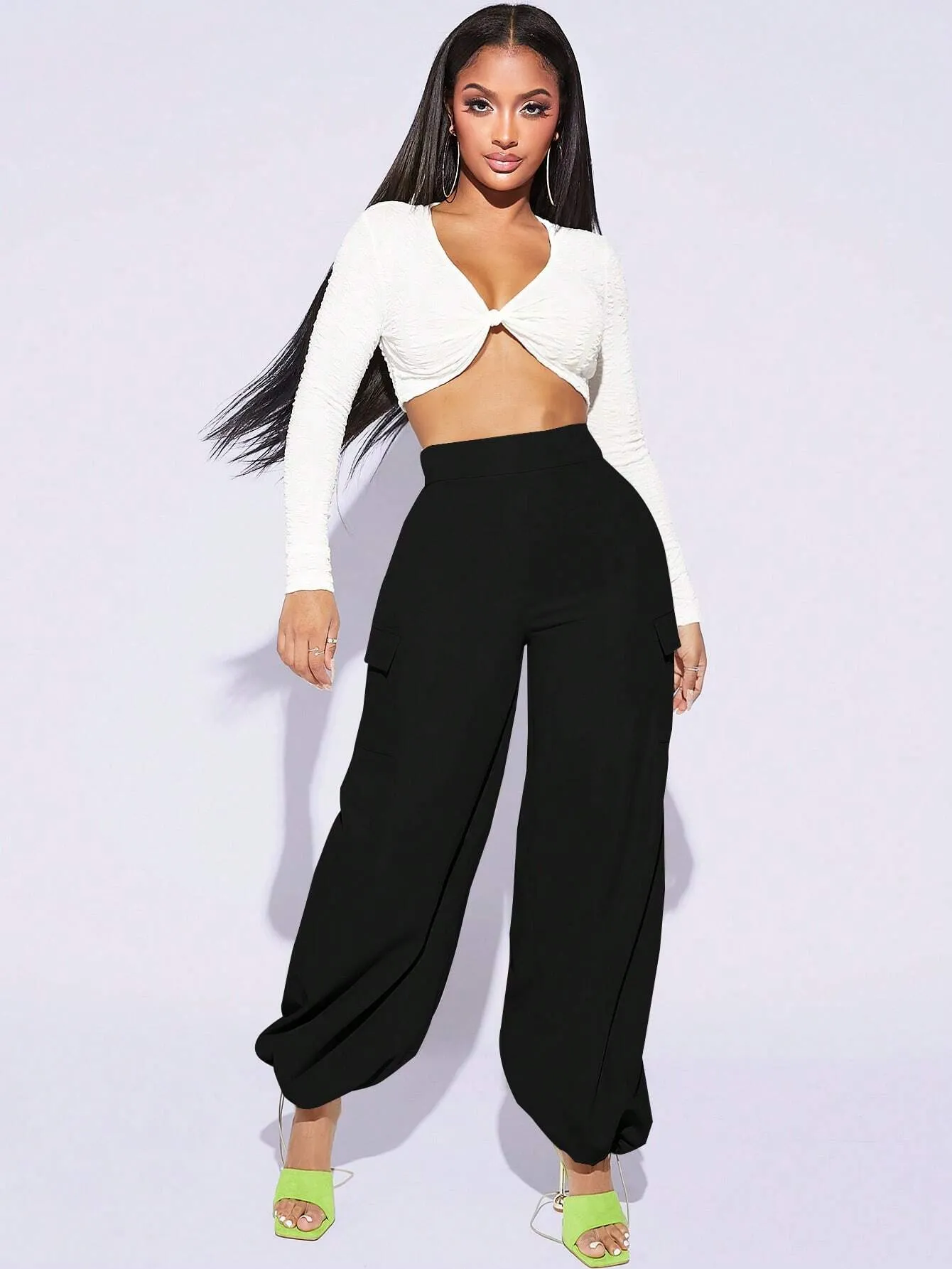 Casual Loose Pocket Side Pant