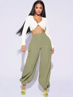 Casual Loose Pocket Side Pant