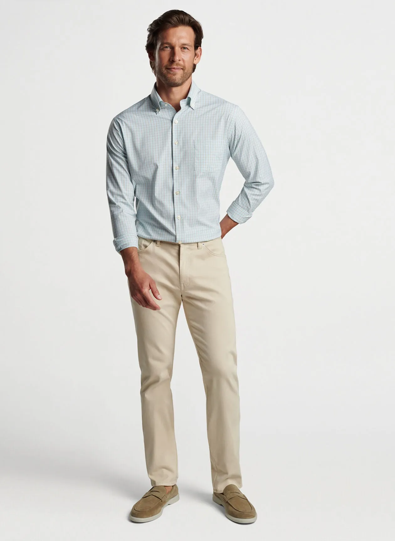 Chelan Performance Twill Sport Shirt - Mint Blue