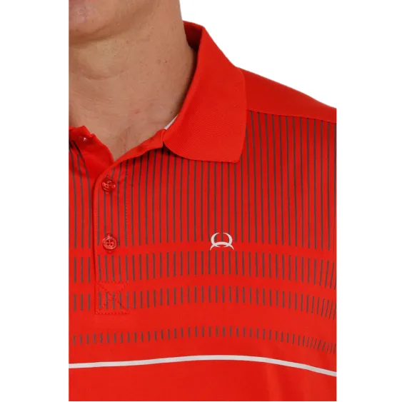 Cinch® Men's Red Short Sleeve Arenaflex Polo T-Shirt MTK1834002