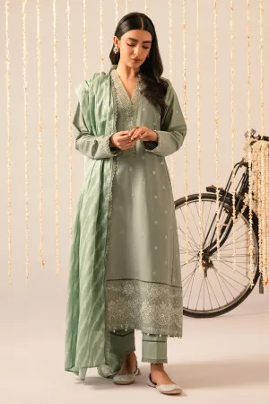 Cross Stitch | Mahiri Embroidered Collection 24 | Sage Green