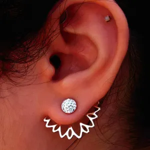 Crystal -Silver Earrings