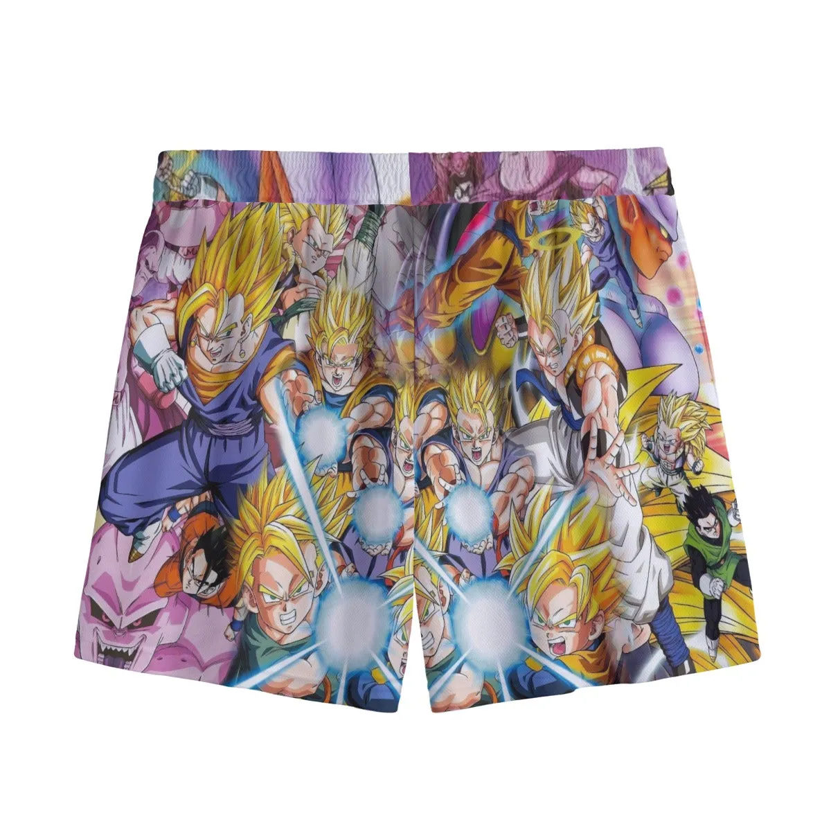 DBZ Goku Gohan Goten Super Saiyan Kamehameha Color Design  Mesh Shorts