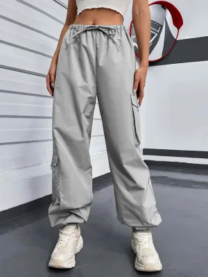 Drawstring Parachute Cargo Pant