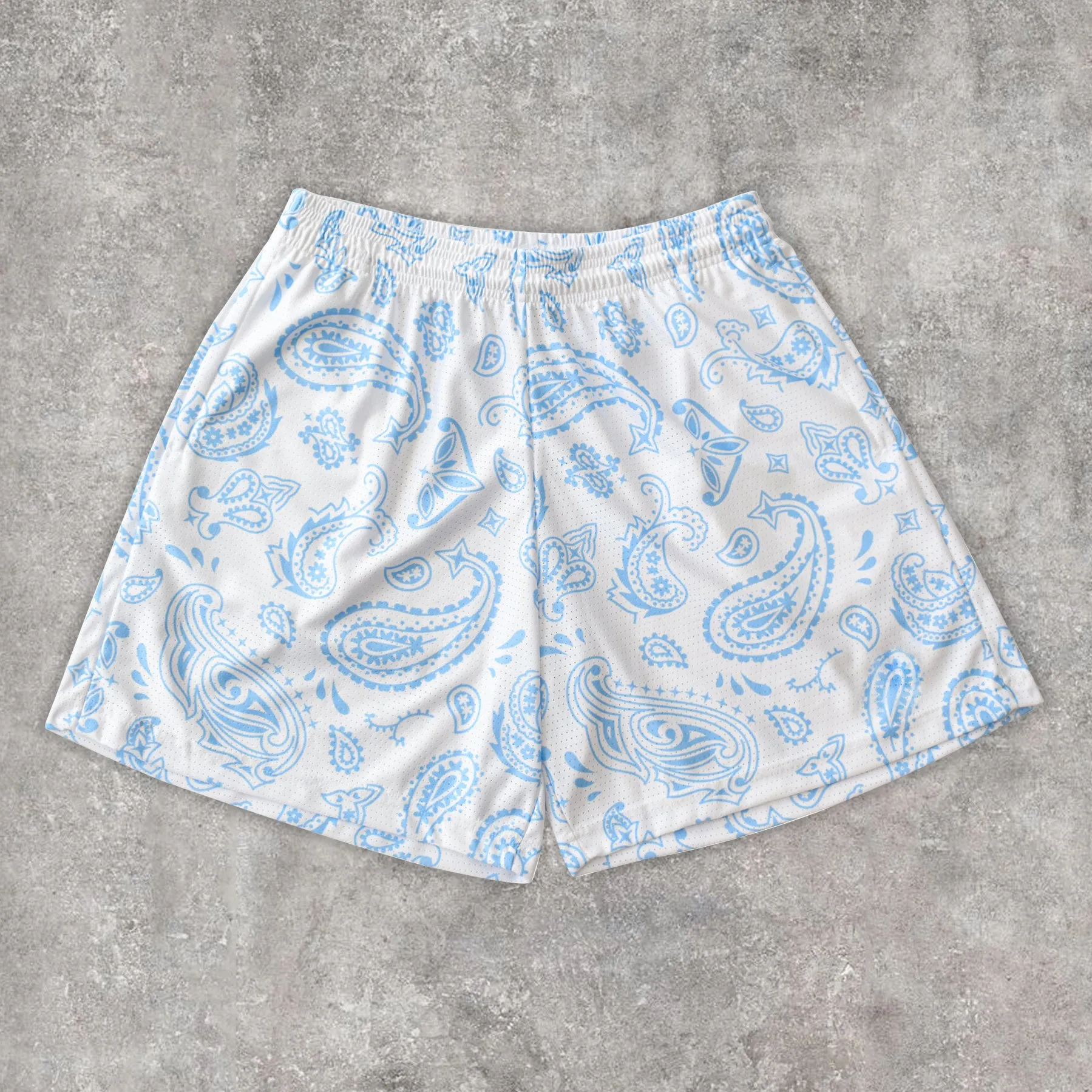 Fashion Cashew Floral Print Mesh Shorts