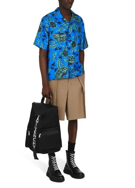 Floral Printed Silk Hawaiian Shirt