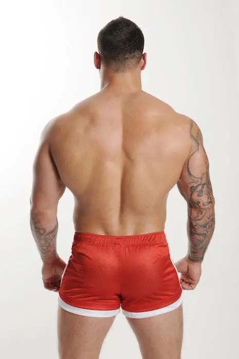GBGB Red ''Soren'' Mesh Shorts