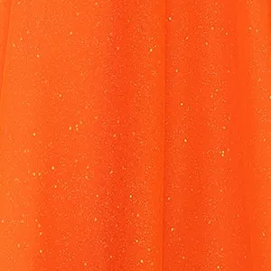 Glitter Embroidered Slit Gown by Abby Paris 90219