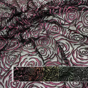 Glitter Rose Floral Tulle Mesh
