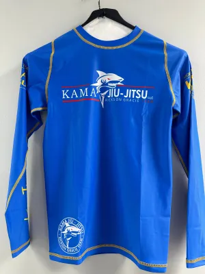 KJJ “Classic” Rash Guard Blue Long Sleeve