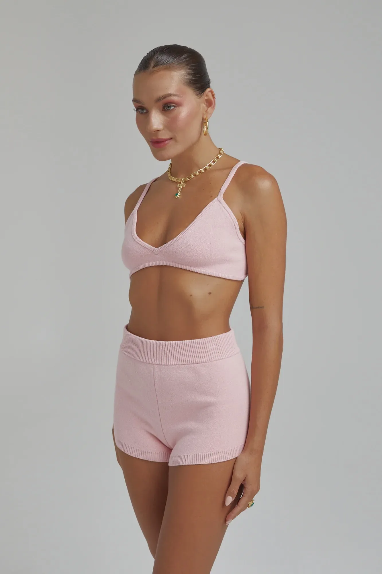 Knit Bralette - Blush