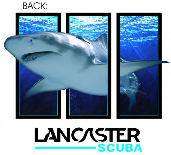 Lancaster Scuba Men's Long Sleeve Performance DriQ Shirt, TriPanel Bull Shark, Anti-Snag and UPF 50  Sun Protection