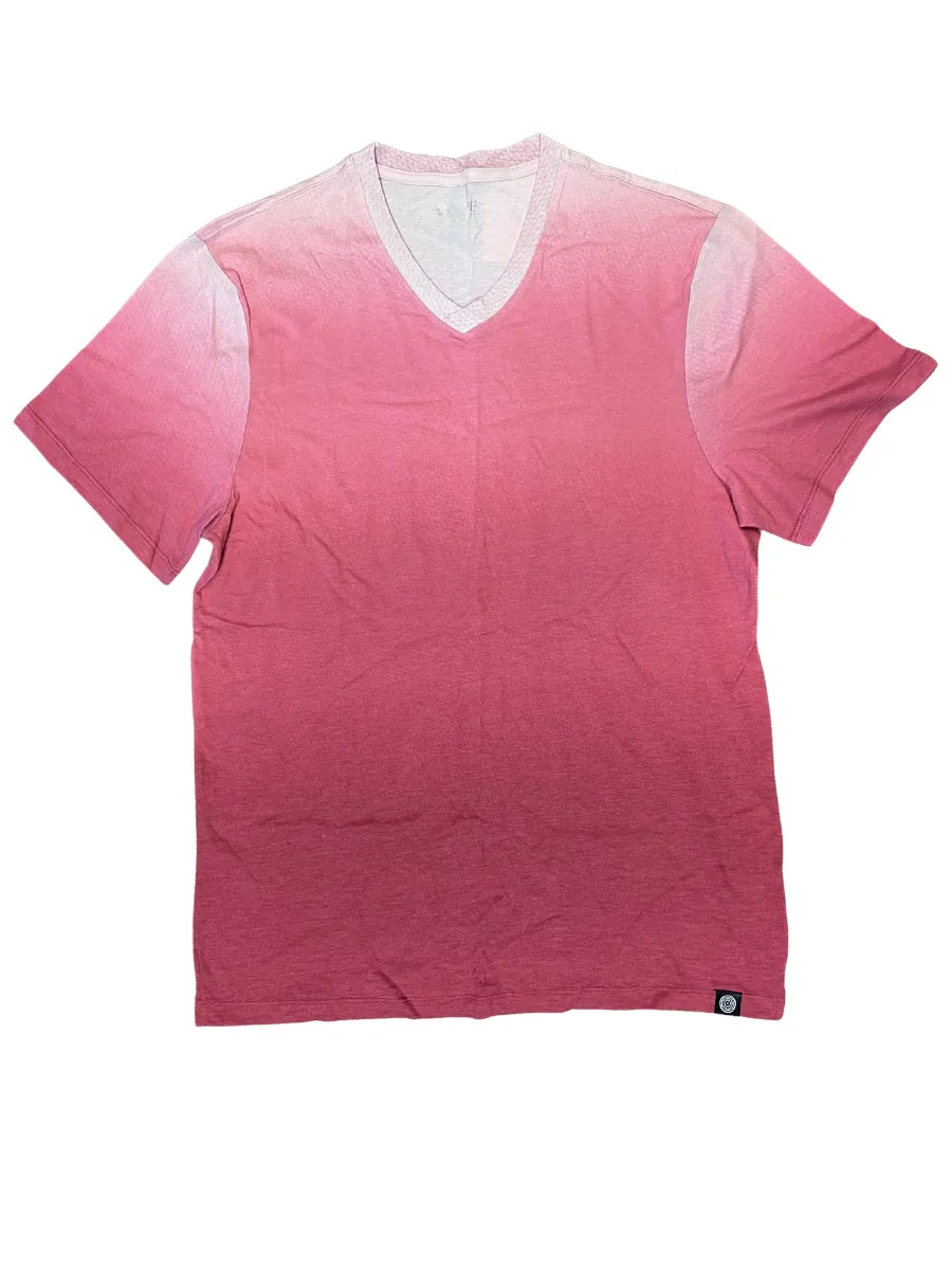 Last Chance! Onzie Yoga Mens Ombre V-Neck Tee Shirt 707 Black
