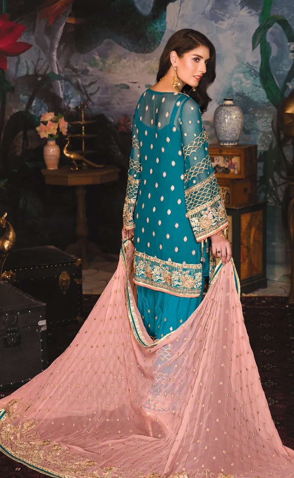 Latest embroidered Pakistani suit of women # P2680