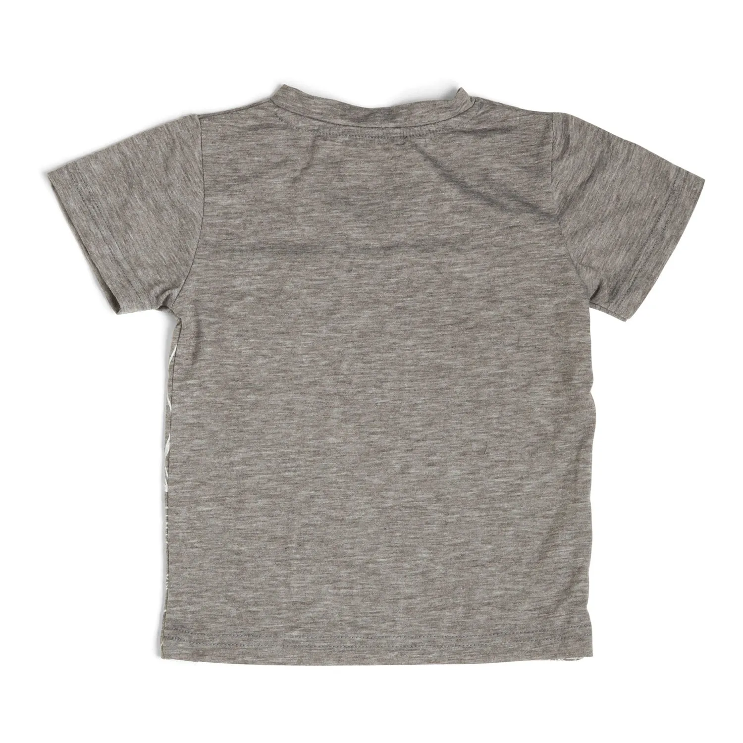 Littlest Prince Gray & Black Tropical Tee