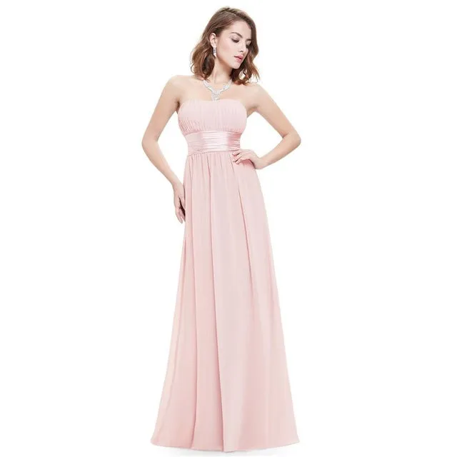 Long Evening Dresses Ever Pretty Strapless Ruched Bust Black Chiffon New Arrival Evening Dresses Style