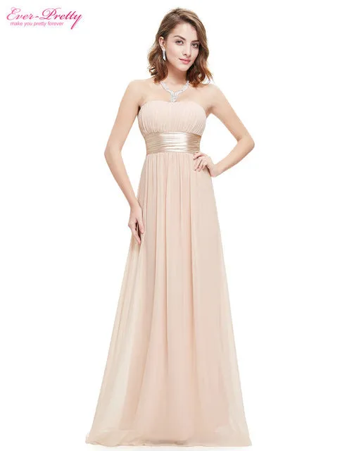 Long Evening Dresses Ever Pretty Strapless Ruched Bust Black Chiffon New Arrival Evening Dresses Style