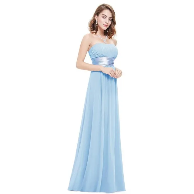 Long Evening Dresses Ever Pretty Strapless Ruched Bust Black Chiffon New Arrival Evening Dresses Style