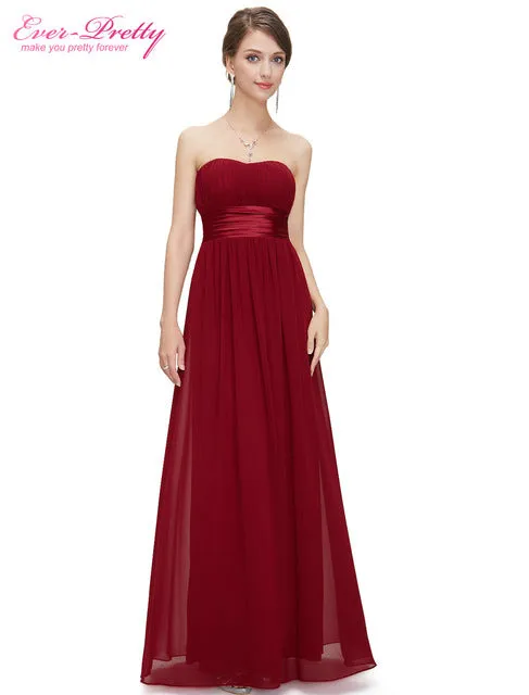 Long Evening Dresses Ever Pretty Strapless Ruched Bust Black Chiffon New Arrival Evening Dresses Style