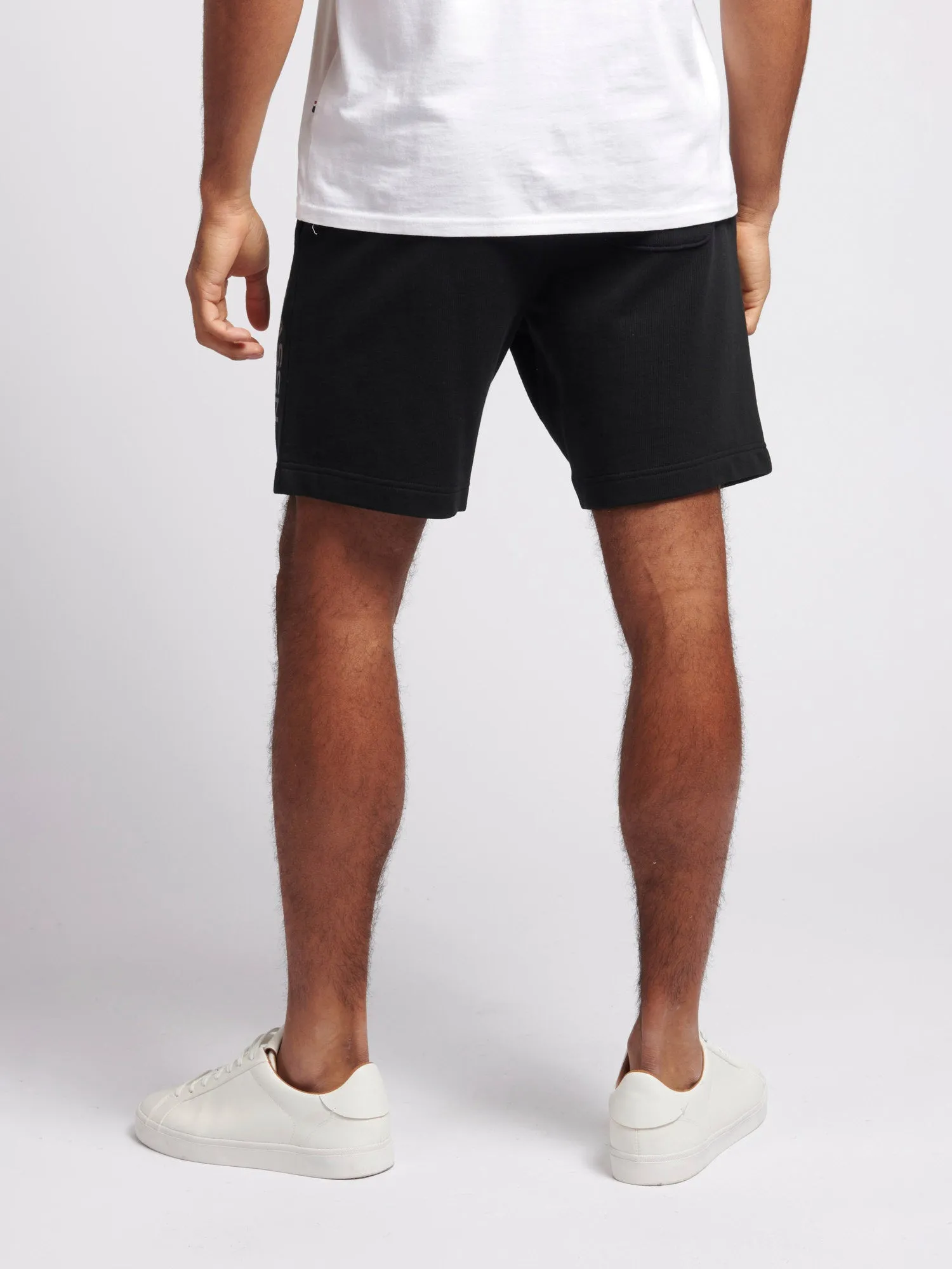 Mens Block Flag Graphic Shorts in Black