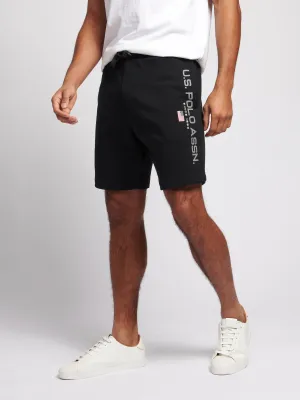 Mens Block Flag Graphic Shorts in Black