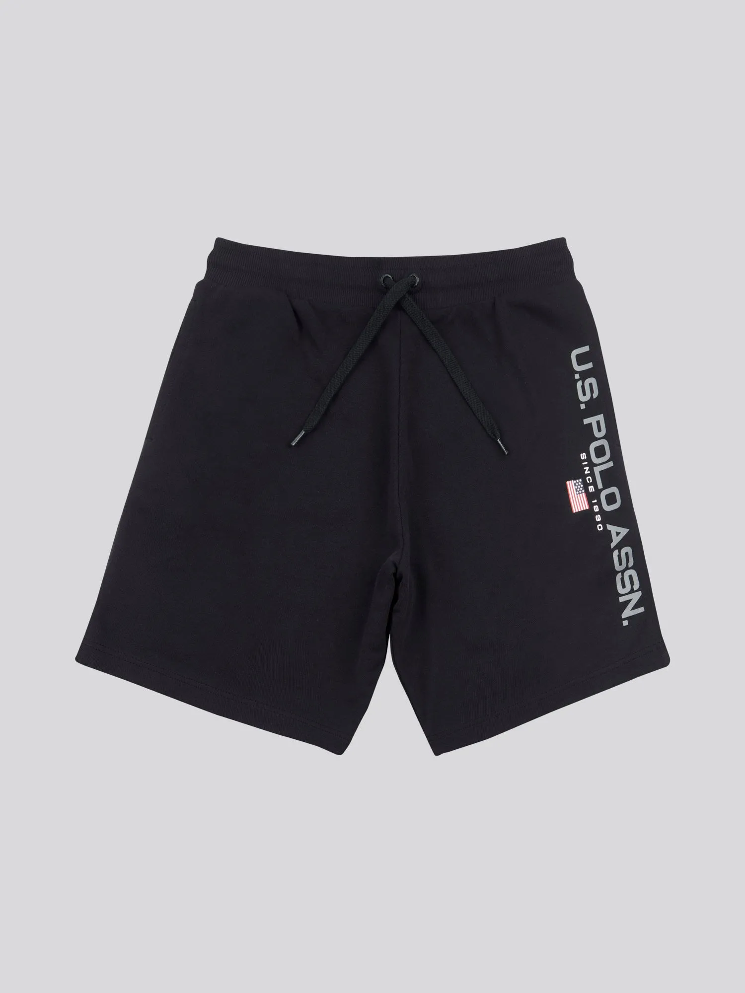 Mens Block Flag Graphic Shorts in Black